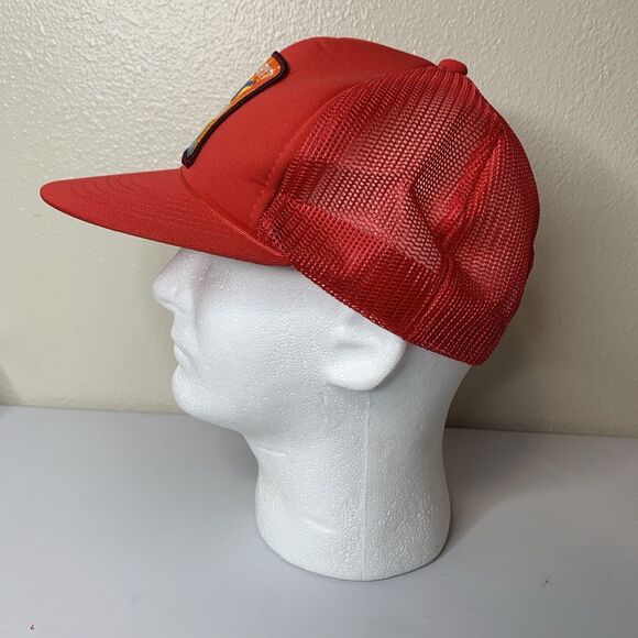 Mercury 7 Aurora Carpenter Patch NASA Space Mission Red Hat SnapBack Vtg - Picture 6 of 9